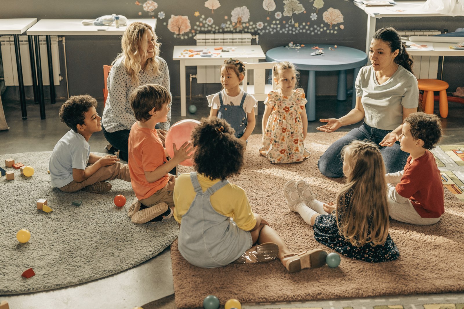 Daycare group with two educators
